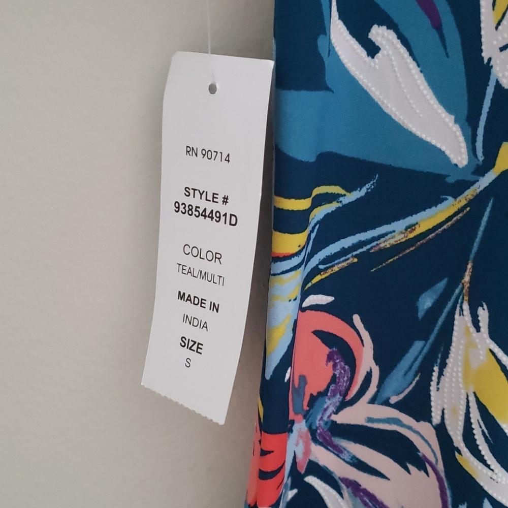 MSK TROPICAL PRINT DRESS - Picture 4 of 7